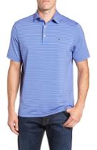 Men's Vineyard Vines Four Color Feeder Stripe Polo - Purple