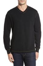 Men's Thaddeus Anthony Slubbed Long Sleeve V-neck T-shirt