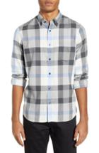 Men's Nordstrom Men's Shop Check Flannel Sport Shirt - Grey