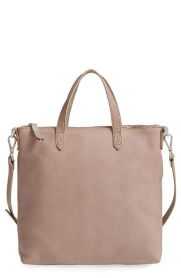 Madewell 'mini Transport' Leather Crossbody Bag - Grey