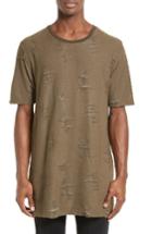 Men's Drifter 'gebel' Distressed T-shirt - Green