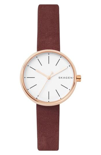 Women's Skagen Signatur Chinese New Year Leather Strap Watch, 30mm