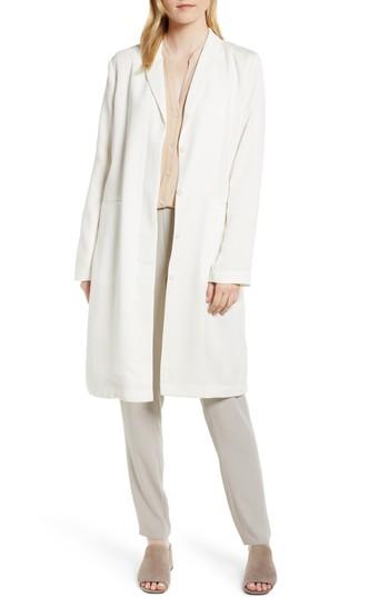 Women's Eileen Fisher Long Tencel Jacket, Size - White