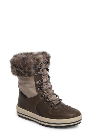 Women's Cougar Viper Waterproof Snow Boot With Faux Fur Trim M - Beige