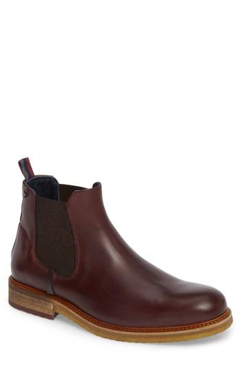 Men's Ted Baker London Bronzo Chelsea Boot M - Burgundy