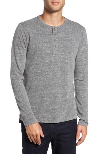 Men's Goodlife Long Sleeve Henley - Grey