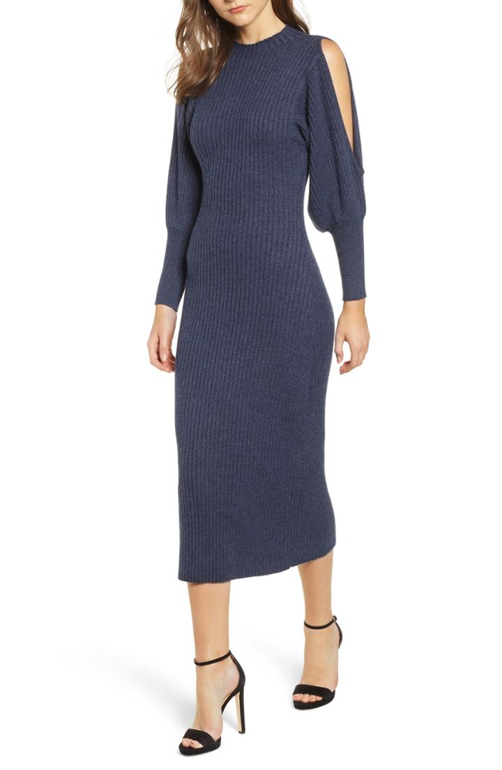 Women's Elliatt Jade Knit Cold Shoulder Dress