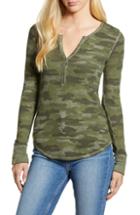 Women's Lucky Brand Camo Thermal Top - Green