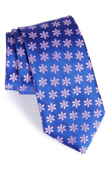 Men's Nordstrom Small Margarita Flower Silk Tie, Size - Pink