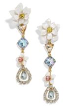 Women's Baublebar Flower Top Crystal Drop Earrings
