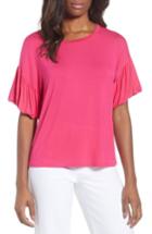 Women's Bobeau Knit Bubble Sleeve Tee - Pink