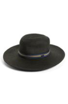 Women's Rvca High Road Straw Boater Hat - Black