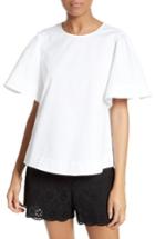 Women's Kate Spade New York Flutter Sleeve Cotton Top