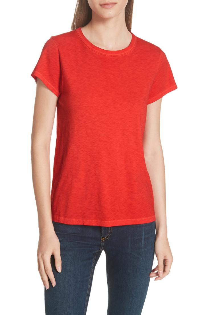 Women's Rag & Bone The Tee, Size - Red