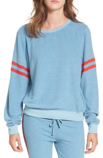 Women's Dream Scene Stripe Sweatshirt, Size - Blue