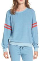 Women's Dream Scene Stripe Sweatshirt, Size - Blue