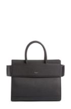 Givenchy Small Horizon Grained Calfskin Leather Tote - Black