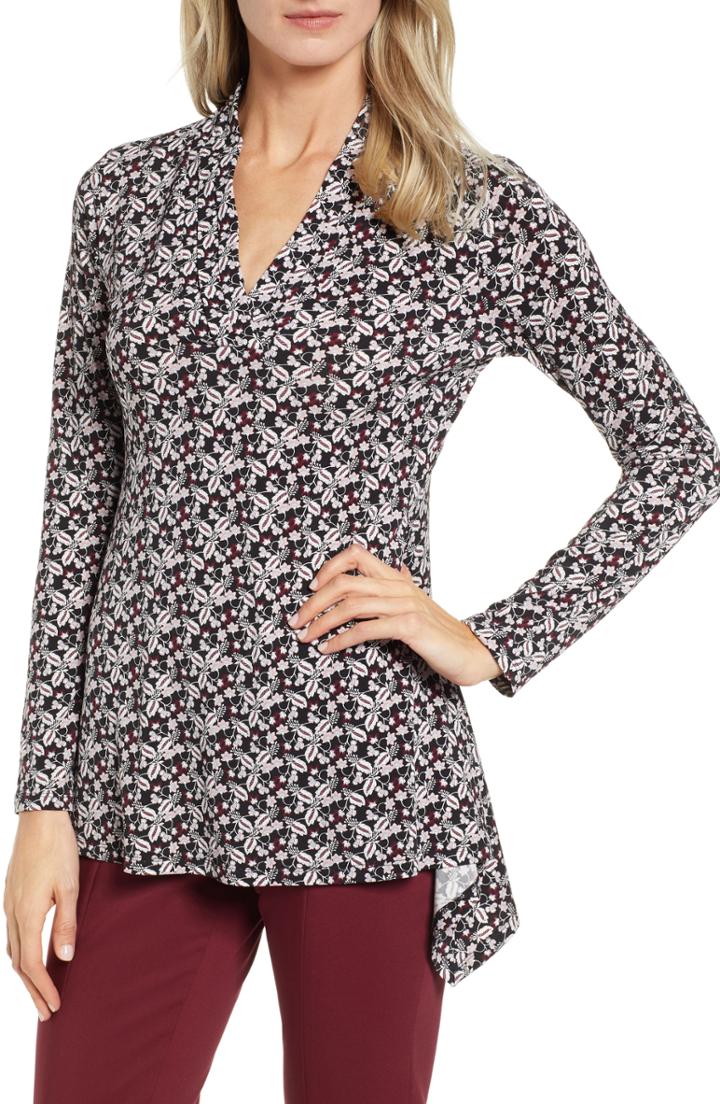 Women's Chaus Floral Lace Embroidered Shirt - Pink