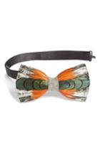Men's Brackish & Bell Lucas Feather Bow Tie, Size - Orange