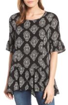 Petite Women's Pleione Drop Waist Print Tunic P - Blue