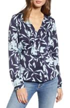 Women's Vero Moda Olivia Floral Print Shirt - Blue