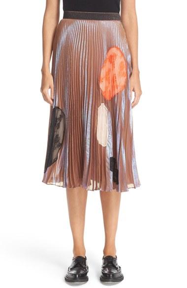 Women's Christopher Kane Pleated Cutout Skirt