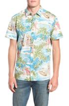 Men's Kahala Christmas Island Regular Fit Short Sleeve Sport Shirt - Blue