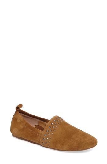 Women's Lucky Brand Baako Studded Flat M - Brown