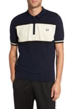 Men's Fred Perry Trim Fit Stripe Polo - Grey