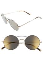 Women's Oliver Peoples Nickol 53mm Round Sunglasses - Black
