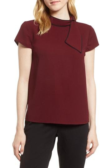 Women's Cece Tie Neck Blouse - Red