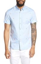 Men's Ted Baker London Aloha Trim Fit Sport Shirt (s) - Blue