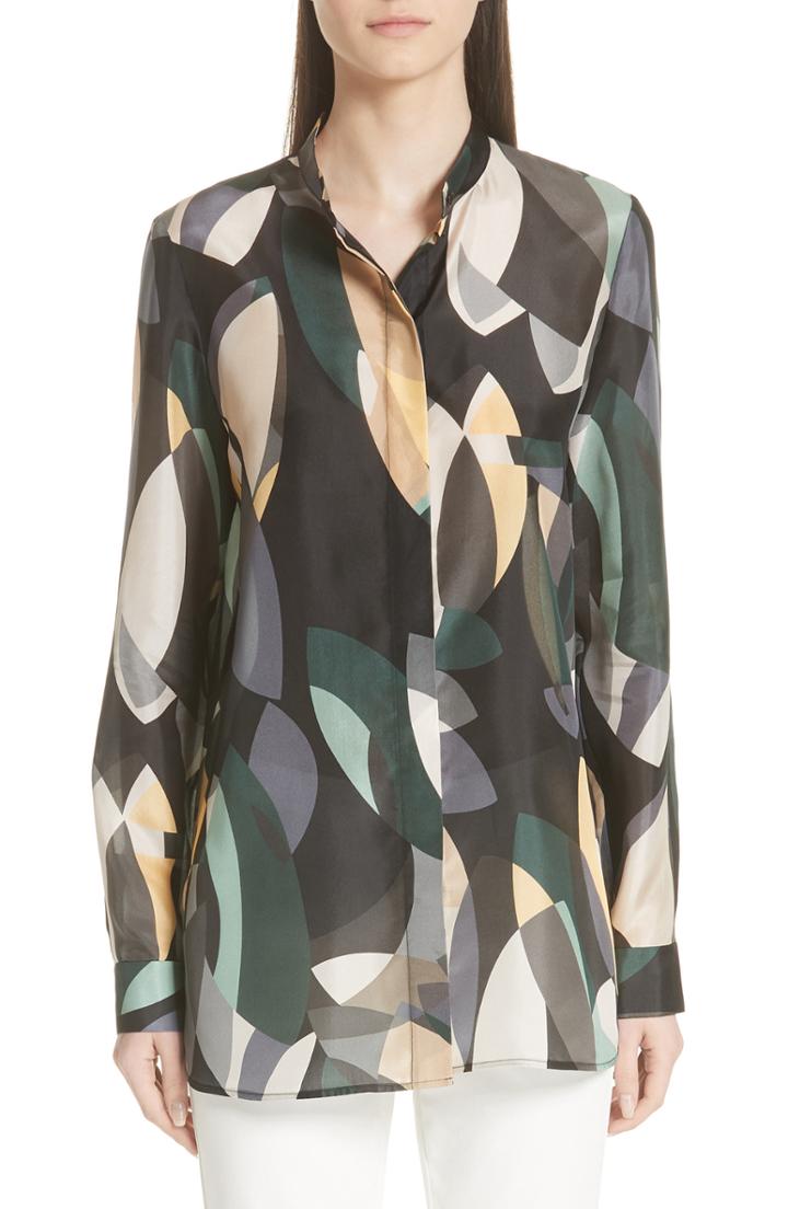 Women's Lafayette 148 New York Brayden Silk Blouse