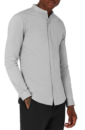 Men's Topman Muscle Fit Stretch Oxford Shirt