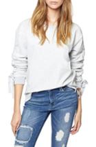 Petite Women's Sanctuary Camden Ruched Sweatshirt, Size P - Grey