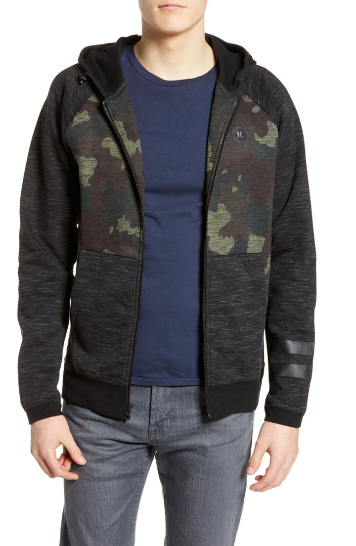 Men's Hurley Phantom Paradise Zip Hoodie - Green