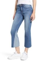 Women's Sp Black Two-tone Crop Flare Jeans - Blue