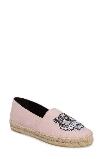 Women's Kenzo Tiger Logo Embroidered Espadrille Us / 37eu - Pink