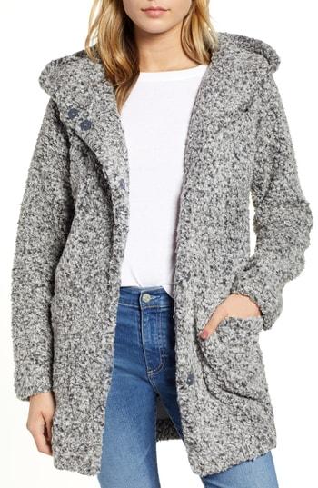 Women's Dylan Teddy Bear Faux Shearling Coat - Grey