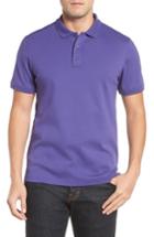 Men's Nordstrom Men's Shop Regular Fit Interlock Knit Polo, Size - Purple