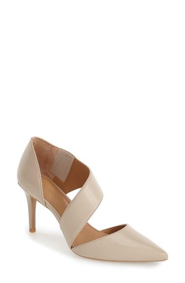 Women's Calvin Klein 'gella' Pointy Toe Pump M - Beige