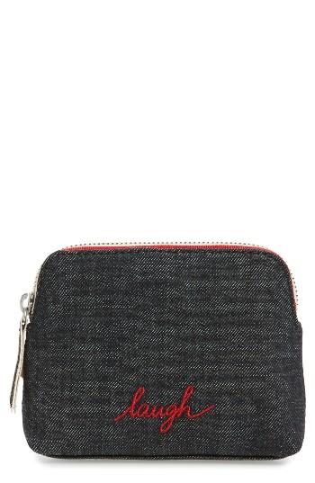 Ed Ellen Degeneres Small Darien Zip Case, Size - Dark Denim