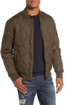 Men's French Connection Regular Fit Quilted Bomber Jacket, Size - Green