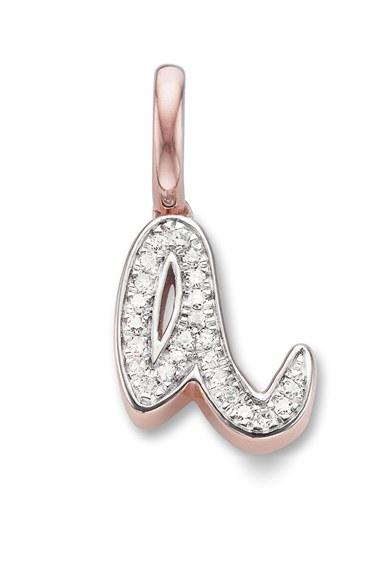 Women's Monica Vinader Diamond Initial Pendant