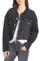 Women's Hudson Jeans Georgia Crop Oversize Denim Jacket - Black