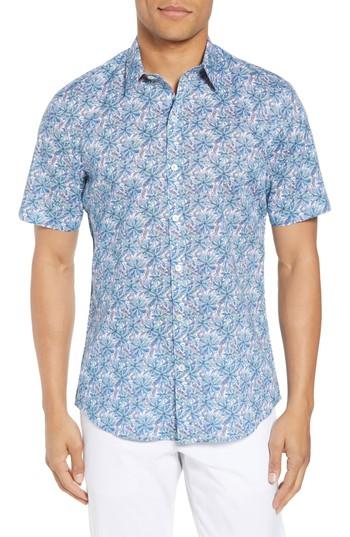 Men's Zachary Prell Goelzer Trim Fit Sport Shirt - Blue/green