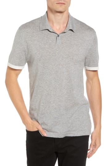 Men's James Perse Ringer Polo (s) - Grey