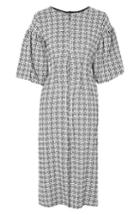 Women's Topshop Puff Sleeve Sheath Dress Us (fits Like 2-4) - Black