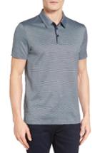 Men's Boss Place 17 Slim Fit Stripe Polo - Blue