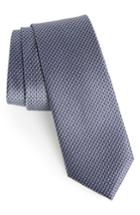 Men's Calibrate Anser Solid Silk Tie, Size - Grey